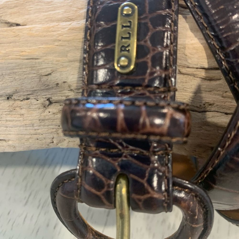 Ralph Lauren Dark Brown Leather Belt - Picture 3 of 8